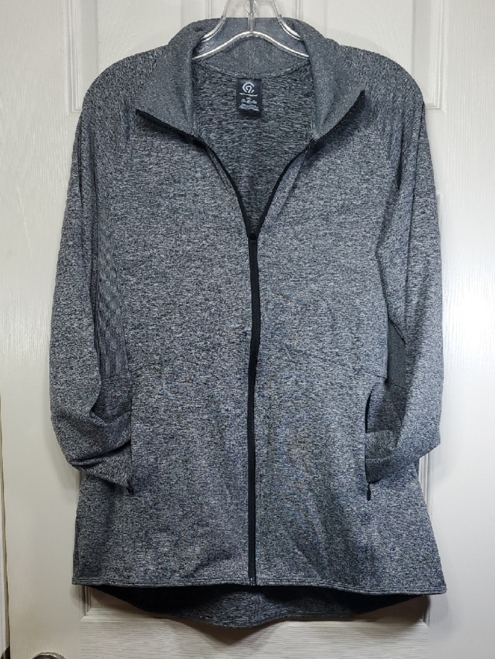 Champion Grey Black Full-Zip Front Jacket Activewear Women's XXL